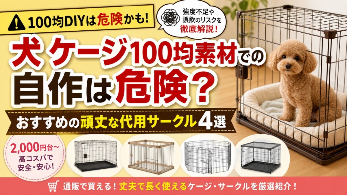 犬 ケージ100均素材での自作は危険?おすすめの頑丈な代用サークル4選